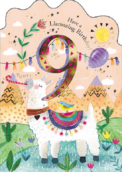 Felicitare - Age 9 - fete | Great British Card Company