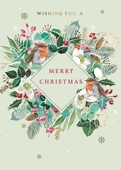 Felicitare - Robin Couple - Marry Christmas | Great British Card Company