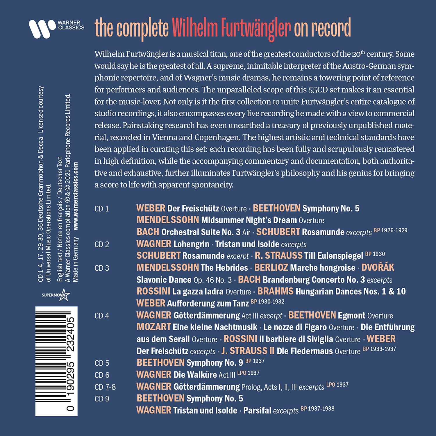 The Complete Wilhelm Furtwangler On Record | Wilhelm Furtwangler