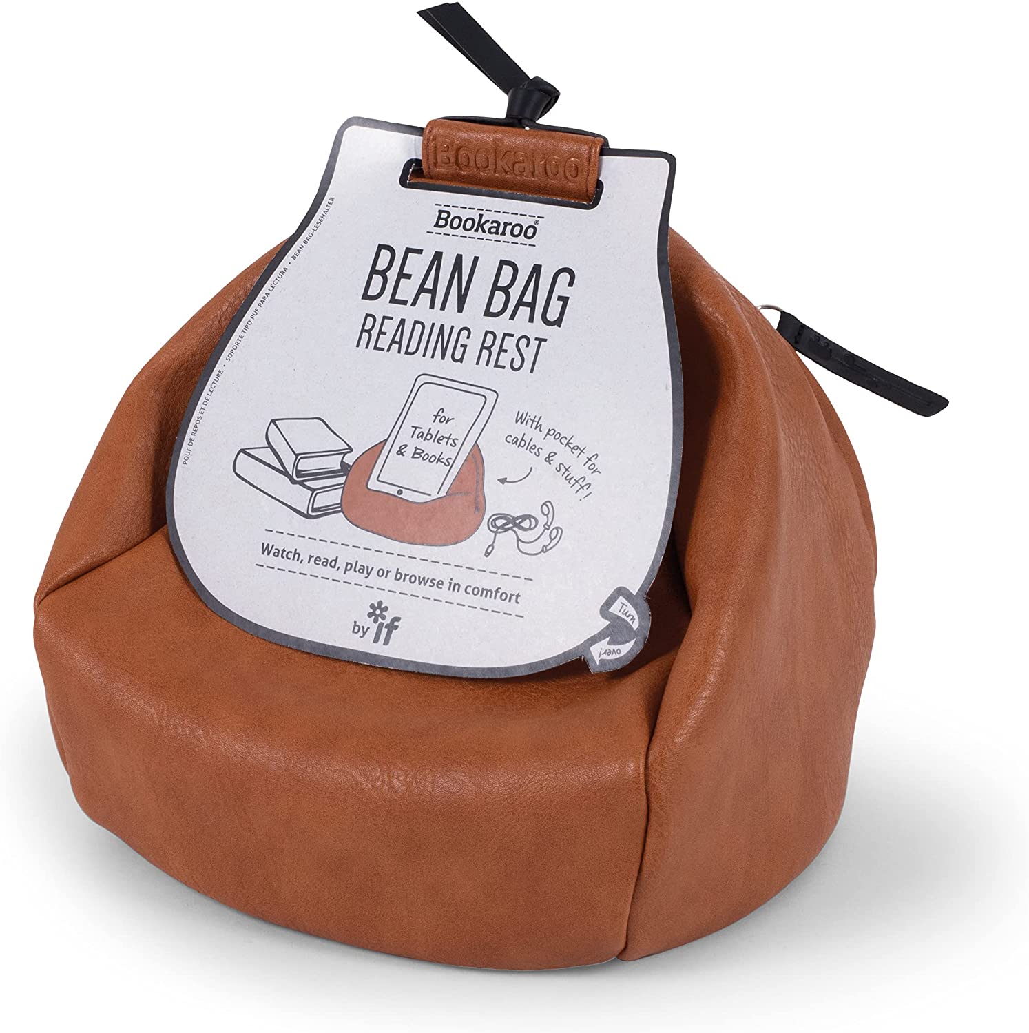 Suport pentru citit - Bookaroo Bean Bag Reading Rest Brown | If (That Company Called)