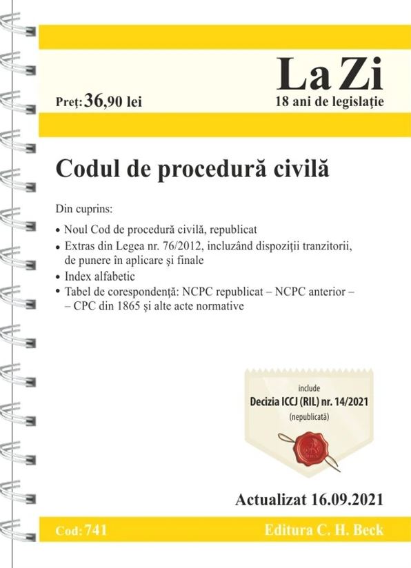 Codul de procedura civila | C.H. Beck 2022