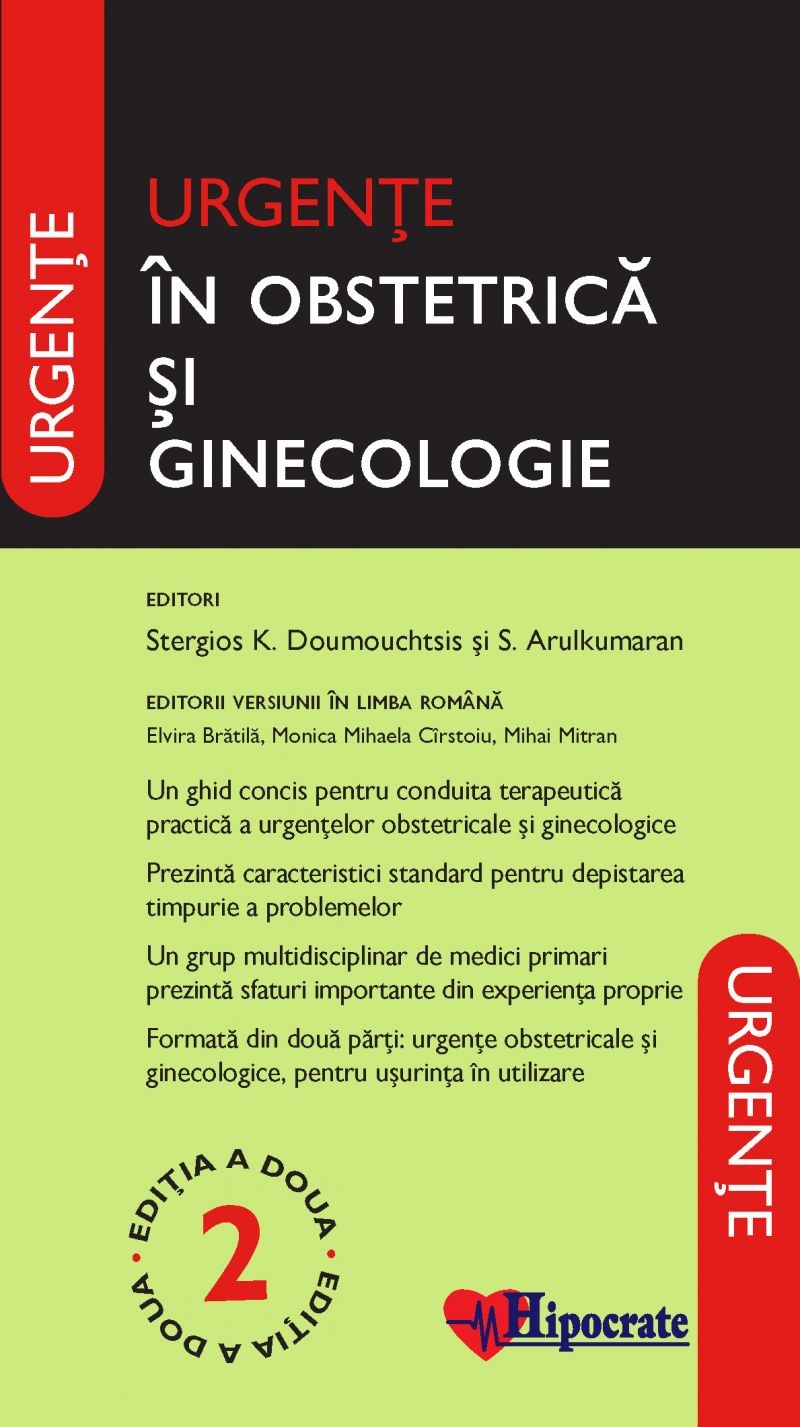 PDF Urgente in obstetrica si ginecologie | Stergios Doumouchtsis, S. Arulkumaran, Elvira Bratila , Monica Mihaela Cirstoiu, Mihai Mitran carturesti.ro Carte