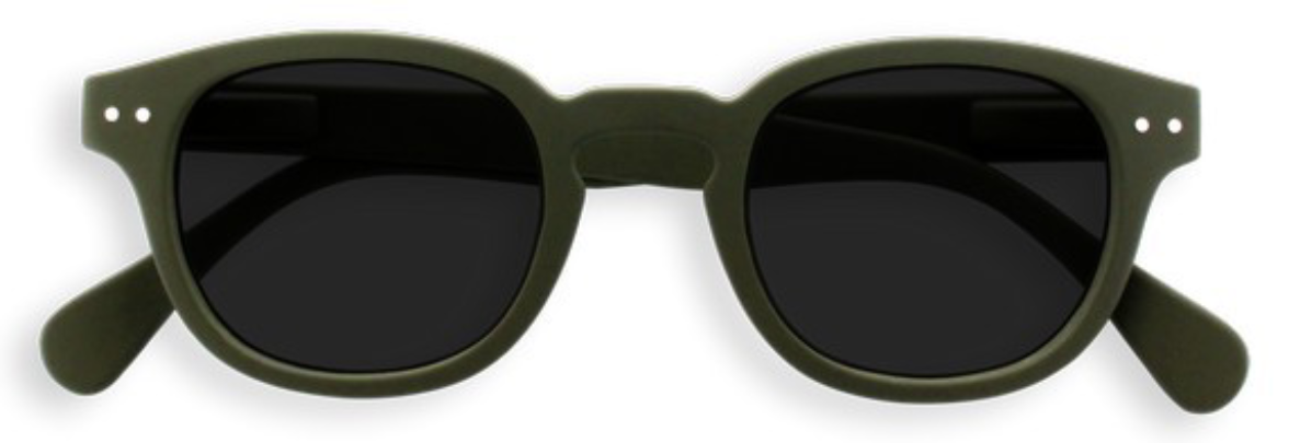 Ochelari de soare +0.00 - #C Kaki Green - Grey Lenses | Izipizi