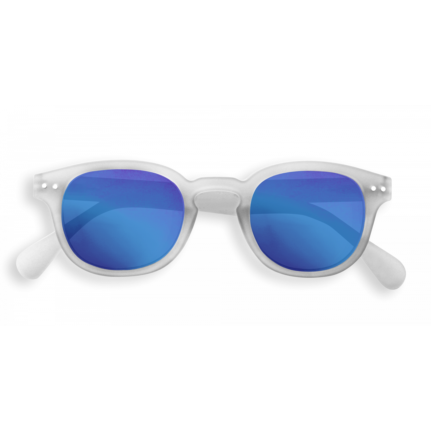 Ochelari de soare +0.00 - #C White Crystal Blue Mirror | Izipizi