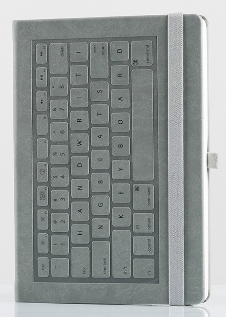 Carnet - Keyboard A5, grey, hard cover, ruled | Mediaform