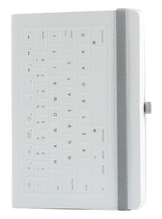Carnet - Keyboard A5, white, soft cover, plain | Mediaform