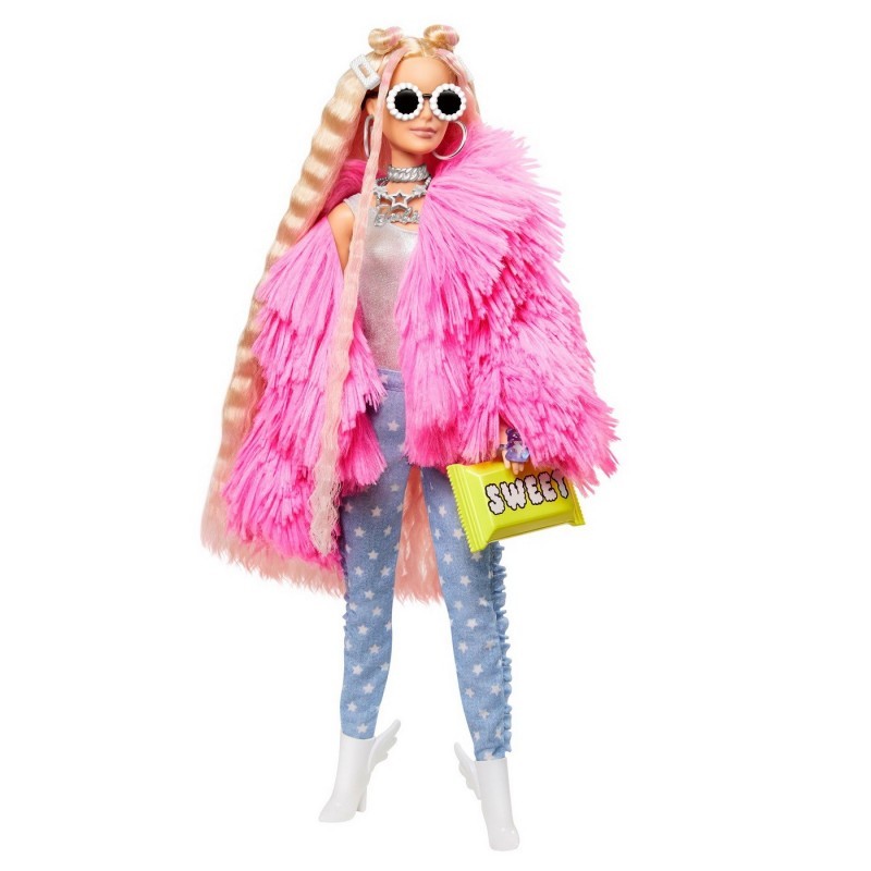 Papusa - Barbie Extra - Fluffy Pinky | Mattel - 2 | YEO