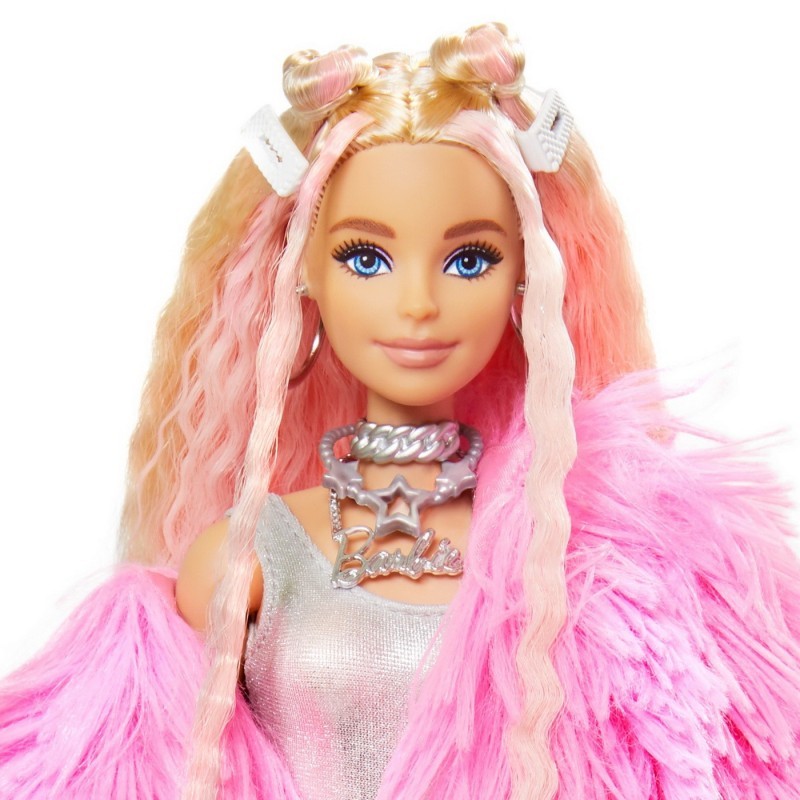 Papusa - Barbie Extra - Fluffy Pinky | Mattel - 4 | YEO