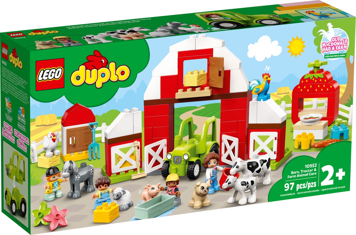 LEGO DUPLO - Hambar, tractor si animale de la ferma (10952) | LEGO