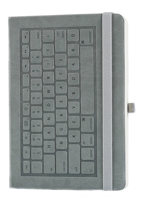 Carnet - Keyboard A5, gray, soft cover, plain | Mediaform
