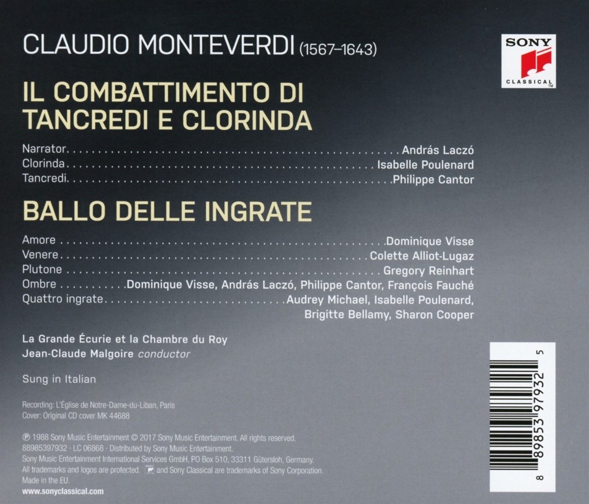 Monteverdi - Il Combattimento Di Tancredi E Clorinda, Sv. 153 | Jean-Claude Malgoire - 1 | YEO