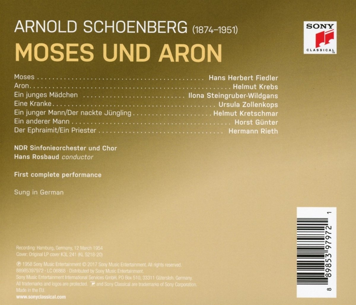 Schoenberg - Moses Und Aron | Hans Rosbaud - 1 | YEO