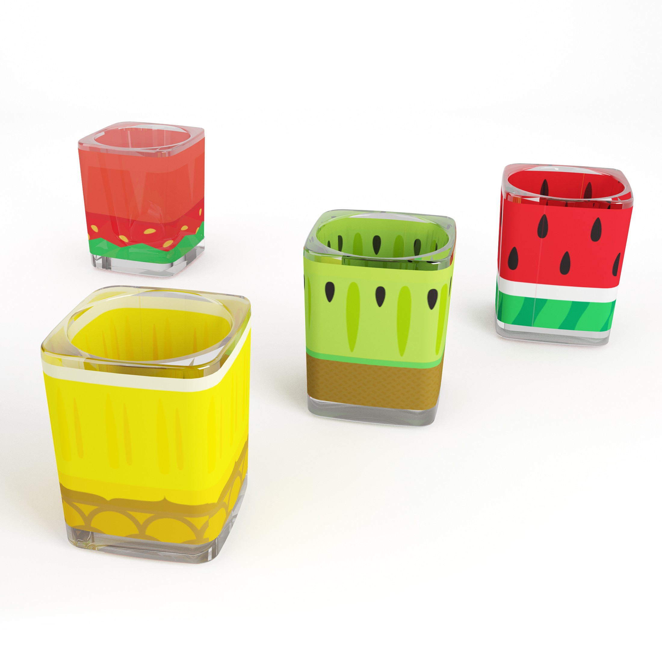 Set 4 pahare pentru shot - Froot - 60 ml | Just Mustard - 2 | YEO