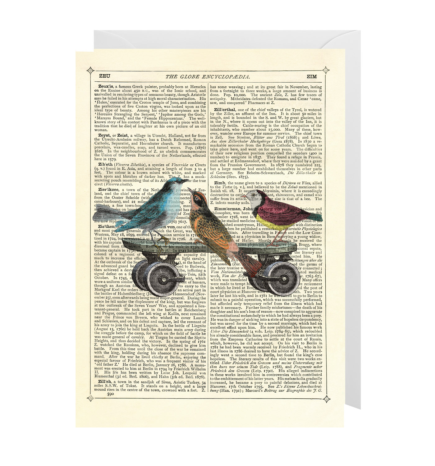 Felicitare - Birds on a skateboard | Lagom Design