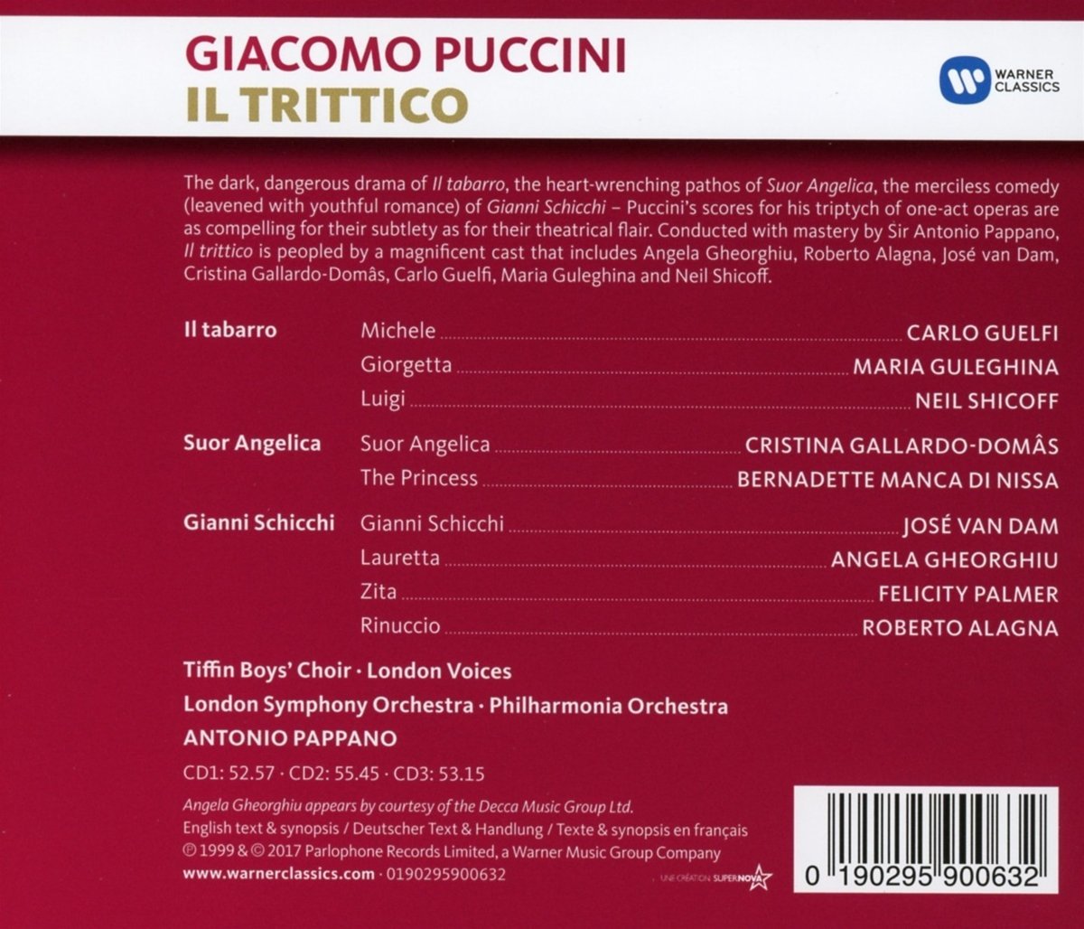 Il trittico | Puccini, Roberto Alagna, Angela Gheorghiu, Carlo Guelfi, Maria Guleghina, Cristina Gallardo-Domas, Bernadette Manca di Nassa, Felicity Palmer, Neil Schicoff, Jose van Dam - 1 | YEO