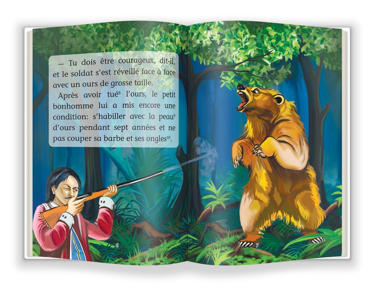 Invat sa citesc in limba franceza - Piele-de-Urs | Fratii Grimm - 3