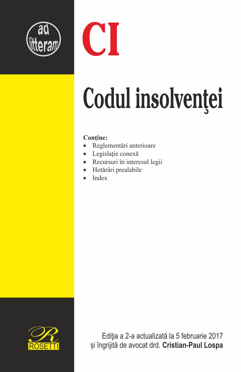 Codul insolventei | carturesti.ro Carte