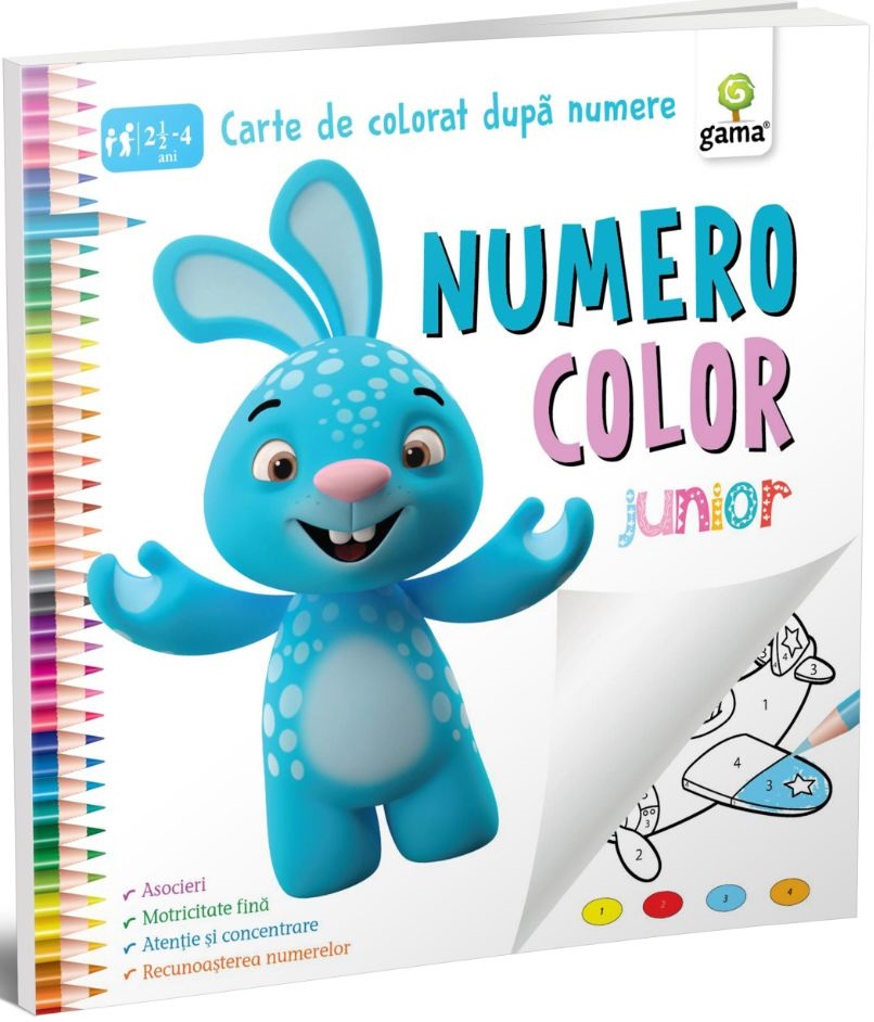 Numero Color Junior. Carte de colorat dupa numere | 
