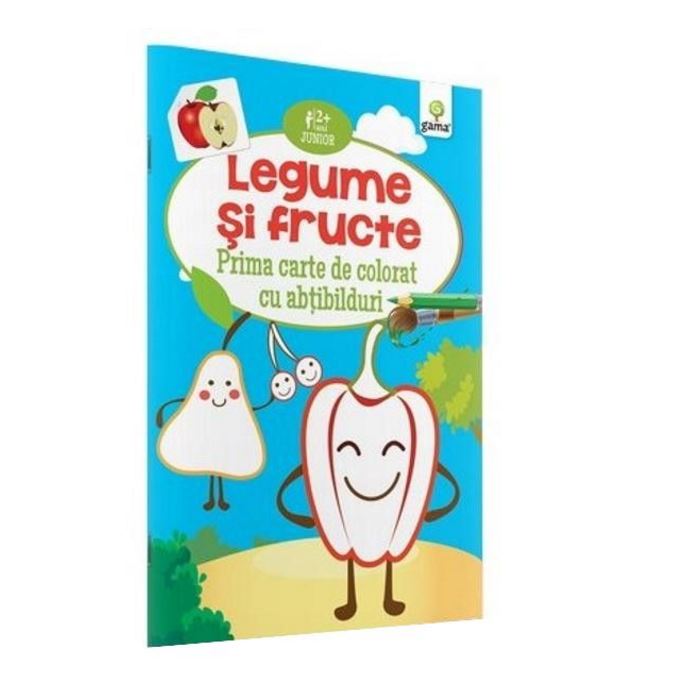 Legume Si Fructe - Prima Carte De Colorat Cu Abtibilduri |