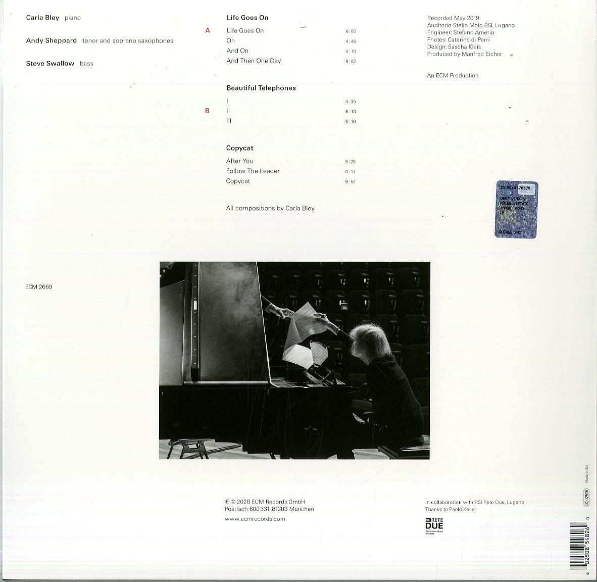 Life Goes On - Vinyl | Carla Bley, Andy Sheppard, Steve Swallow
