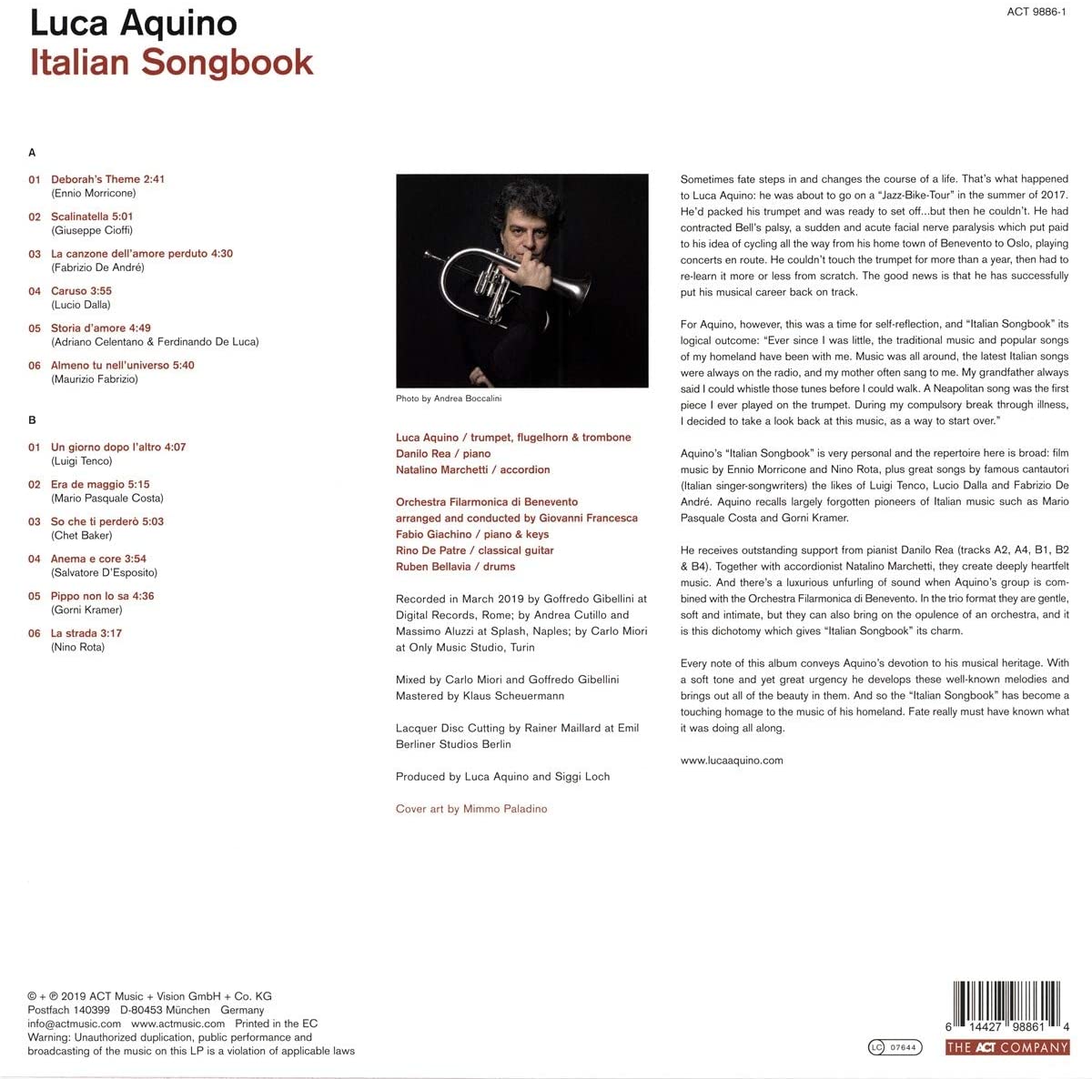 Italian Songbook - Vinyl | Luca Aquino