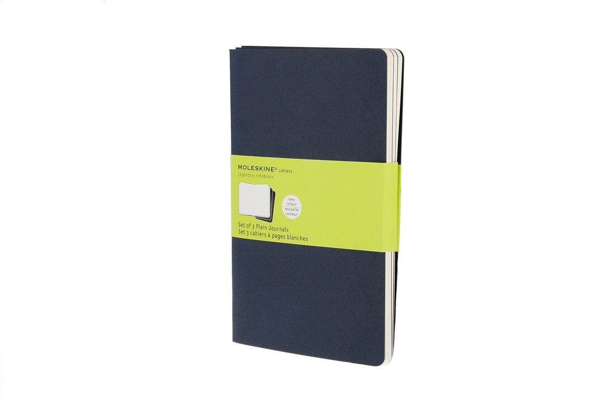 Set 3 carnete - Plain Cahier Large, Navy Blue | Moleskine