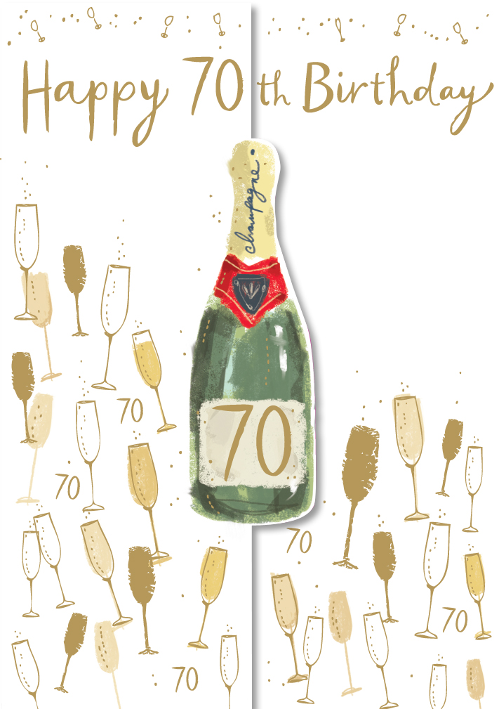 Felicitare - Happy 70th Birthday | Ling Design