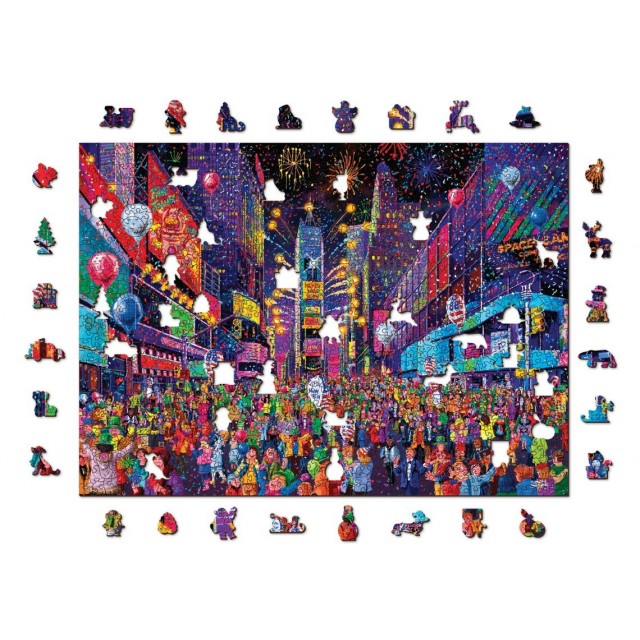 Puzzle din lemn - XL - New Year`s Eve | Wooden City