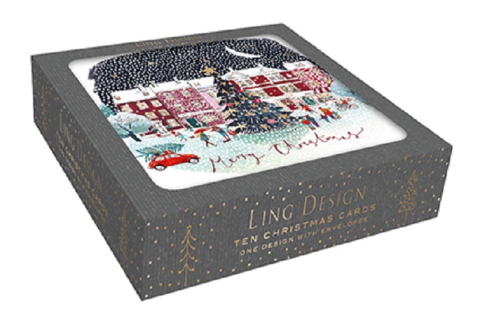 Poze Set 10 felicitari in cutie - Merry Christmas | Ling Design