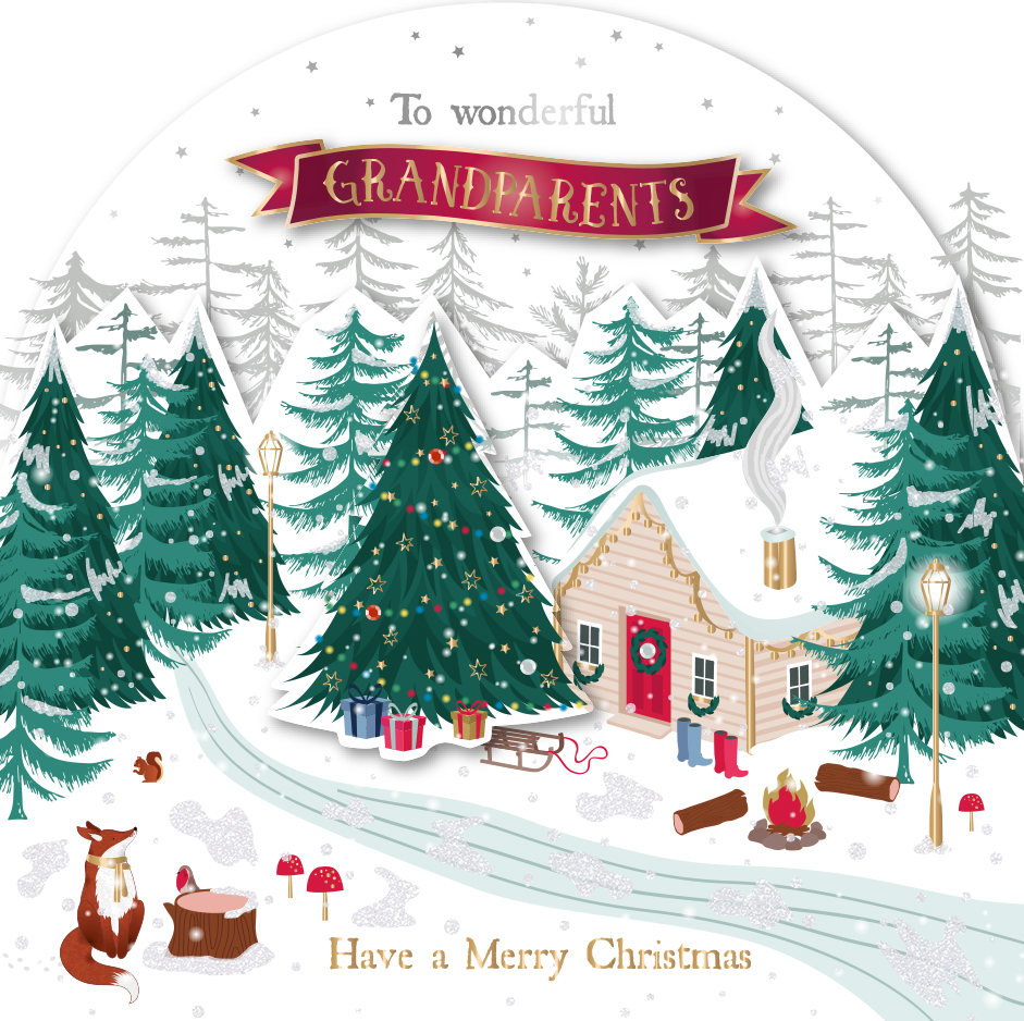 Felicitare - To Wonderful Grandparents - Christmas | Ling Design