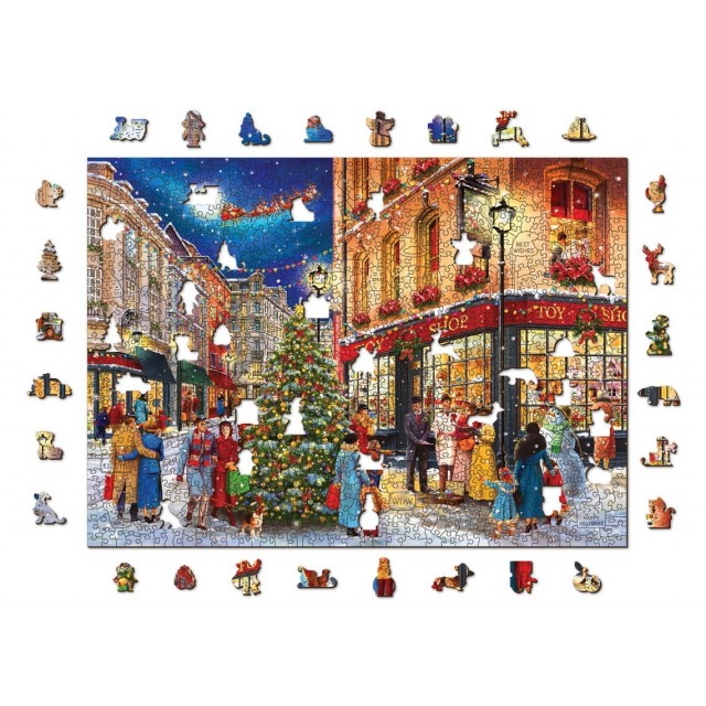 Puzzle din lemn - XL - Christmas Street | Wooden City