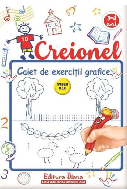 Creionel. Caiet de exercitii grafice, 3-4 ani | carturesti.ro Carte