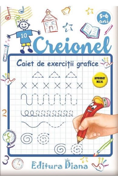 Creionel. Caiet de exercitii grafice, 5-6 ani | carturesti 2022