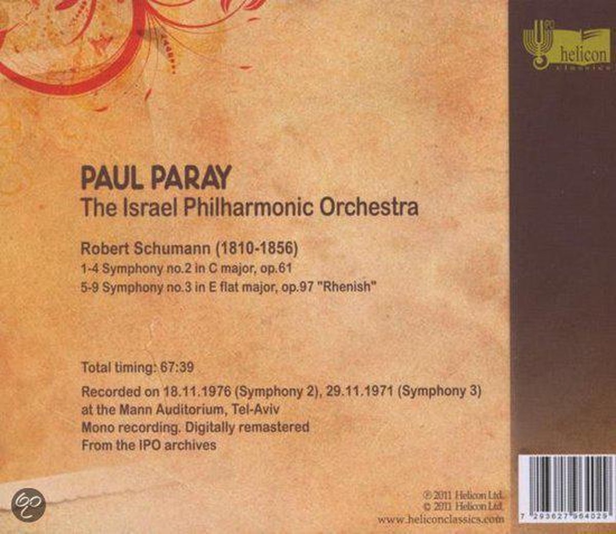 Schumann: Symphonies Nos. 2 and 3 | Robert Schumann, The Israel Philharmonic Orchestra, Paul Paray