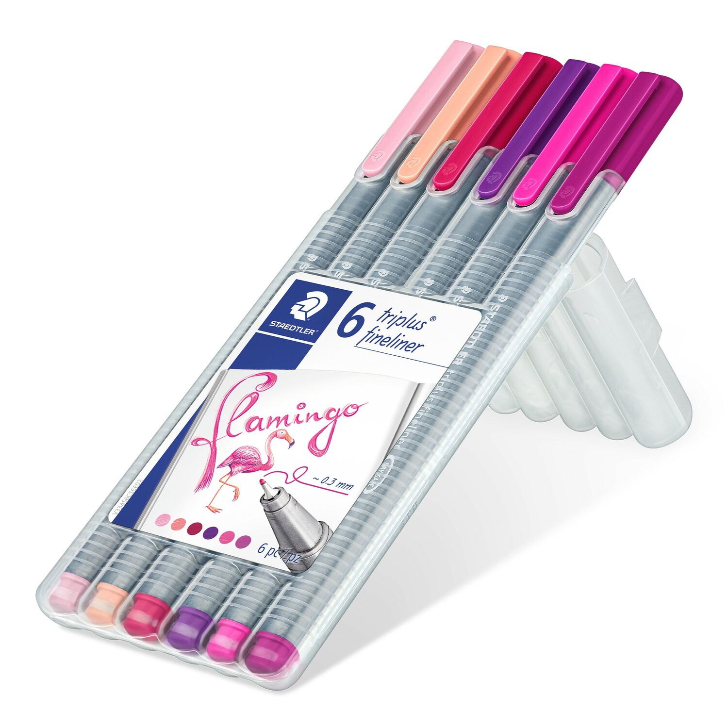 Set linere - Flamingo 6 triplus fineliner | Staedtler