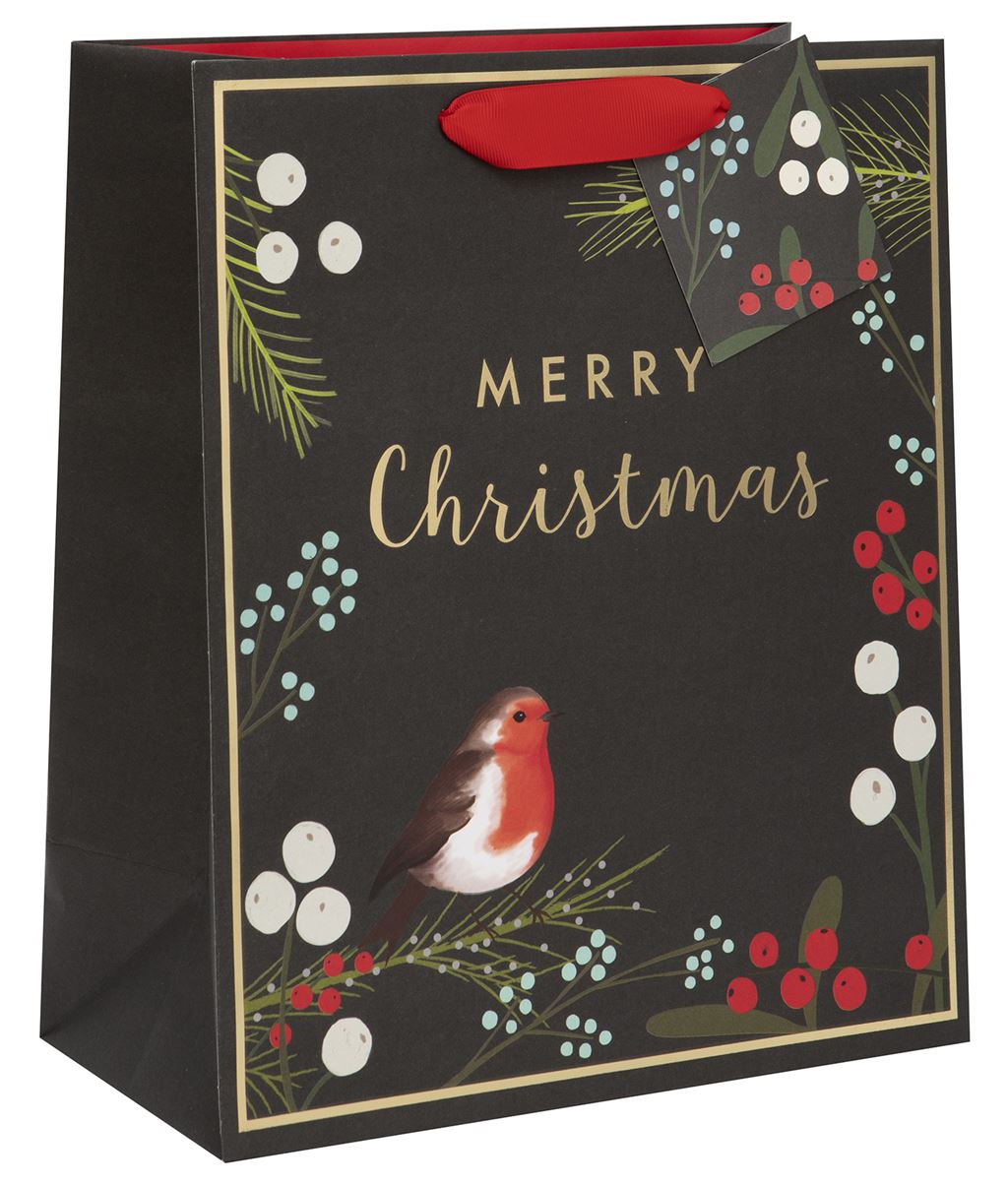 Punga de cadou - Large - Christmas Robin | Glick