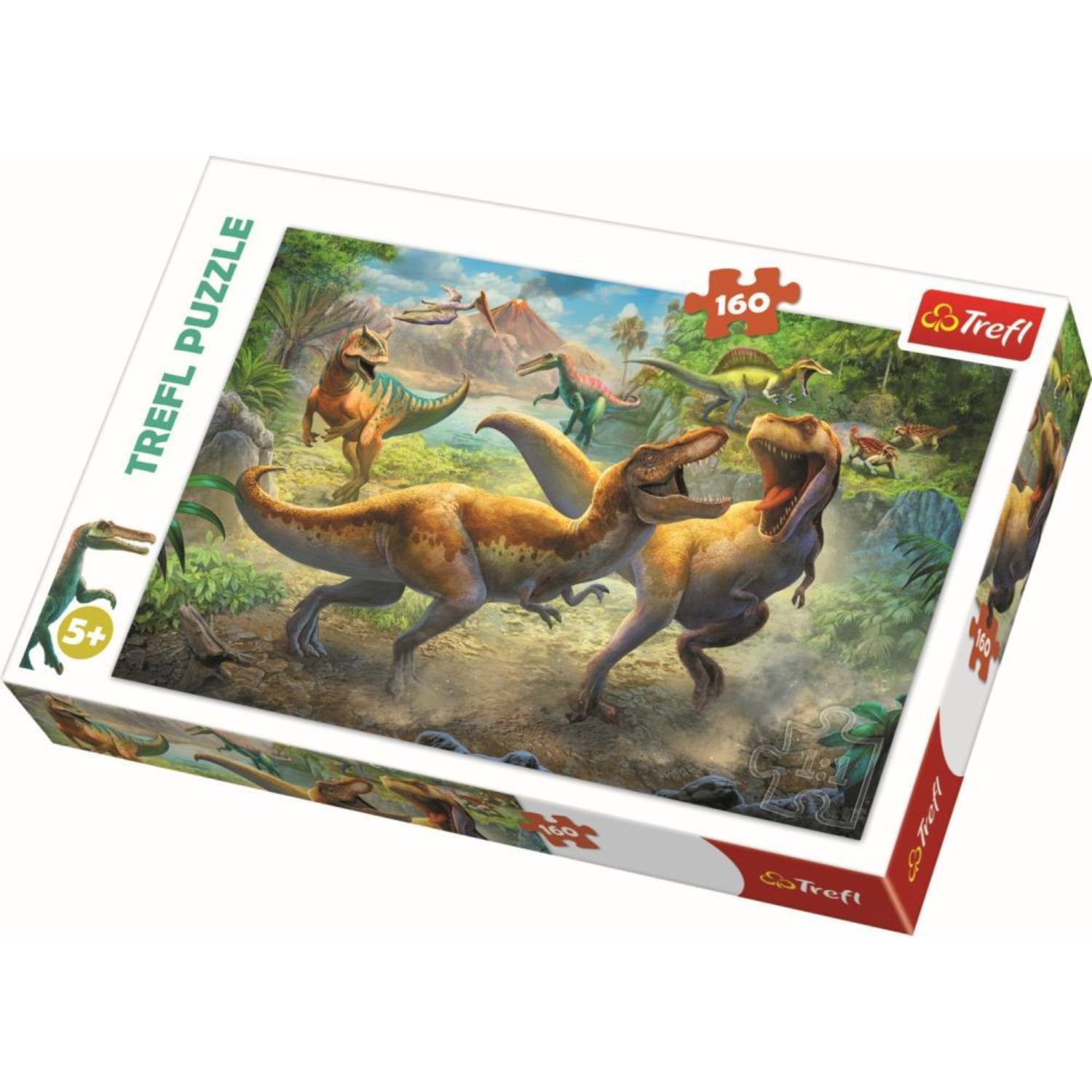 Puzzle - Tyrannosauri in lupta, 160 piese | Trefl