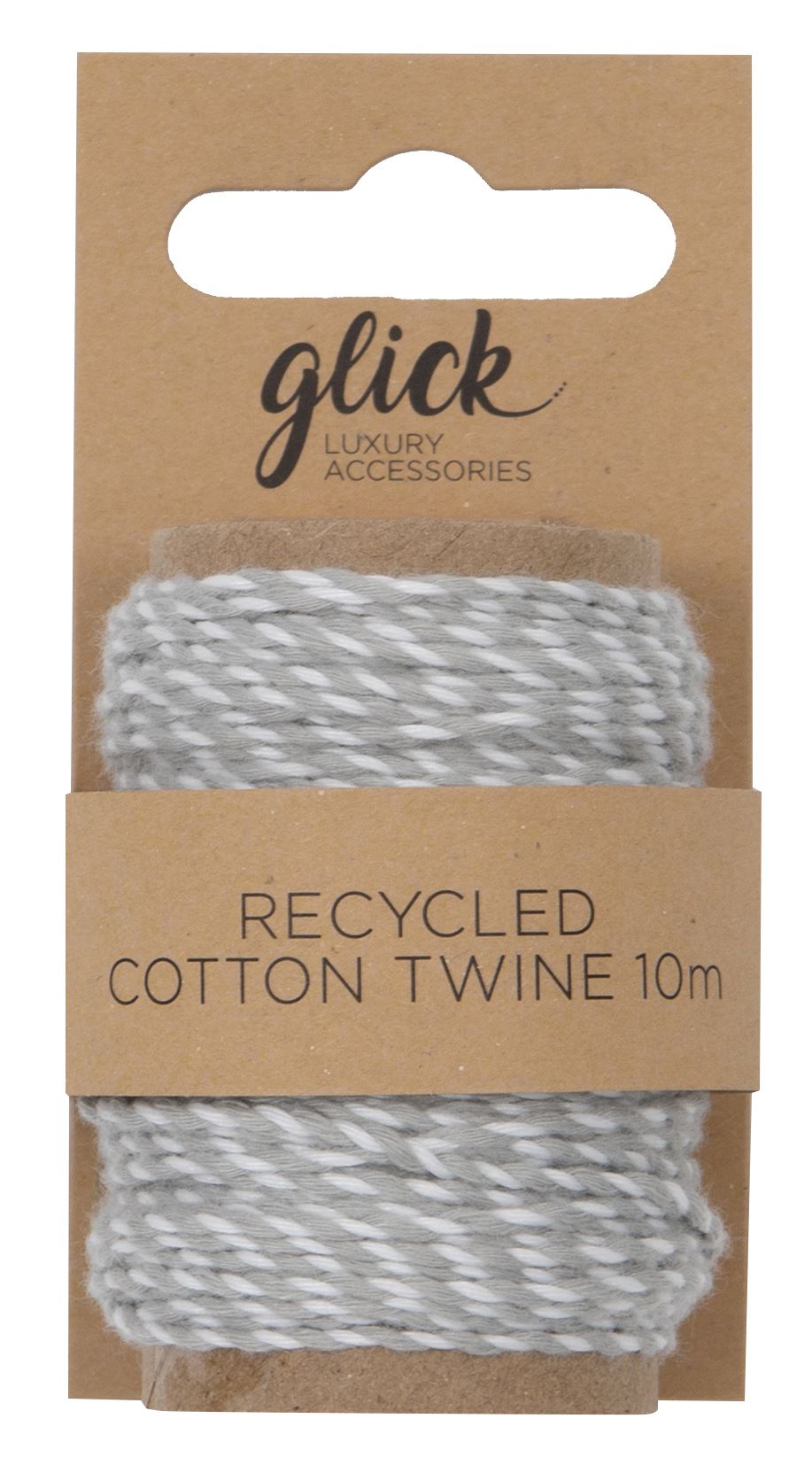 Sfoara pentru cadouri - Recycled Cotton Twine - Silver, 10 m | Glick