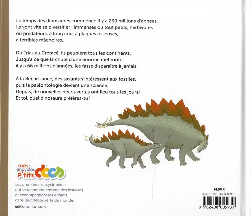 L\'histoire des dinosaures | Stephanie Ledu, Stephane Frattini, Claire de Gastold - 1 | YEO