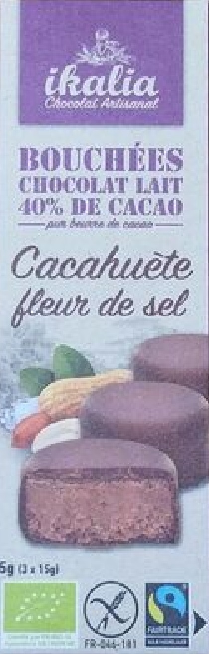 Praline ciocolata cu lapte, arahide si sare BIO