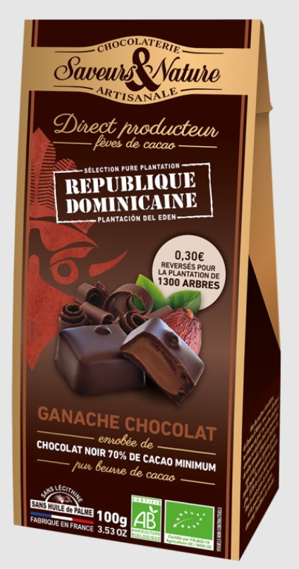 Bomboane de ciocolata amaruie cu ganache - Plantacion del Eden