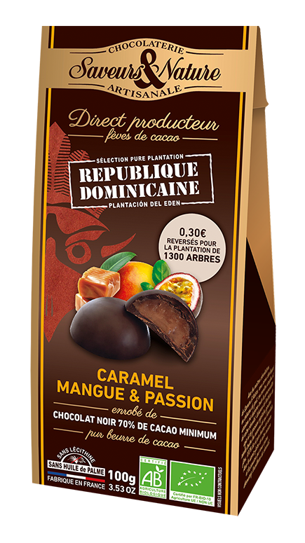 Bomboane De Ciocolata Amaruie Cu Mango - Fructul Pasiunii