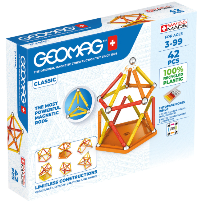  Set de constructie - Classic - Green Line 42 piese | Geomag 