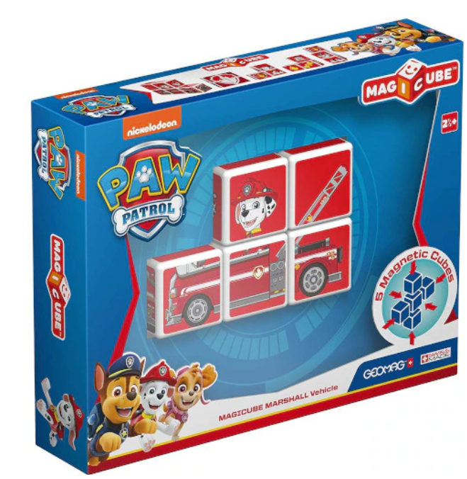 Set de constructie magnetic Magicube - Paw Patrol Marshall