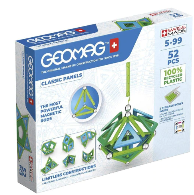 Set constructie Magnetic Green Line Classic 52 Piese | Geomag