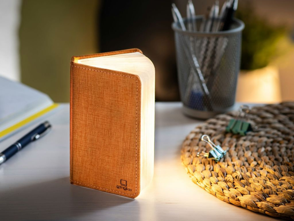 Lampa - Mini Smart Booklight Orange Fabric | Gingko