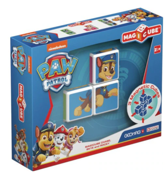 Set de constructie magnetic Magicube - Paw Patrol - Chase, Skye si Rocky
