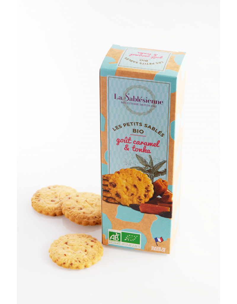 Biscuiti - Les Petits Sables BIO - Caramel & Tonka, 110g | La Sablesienne