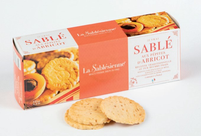 Biscuiti - Sable aux Pepites d’abricot, 125g | La Sablesienne