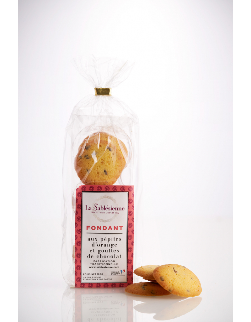 Biscuiti - Fondant aux Pepites d\' Orange & Chocolat, 100g | La Sablesienne